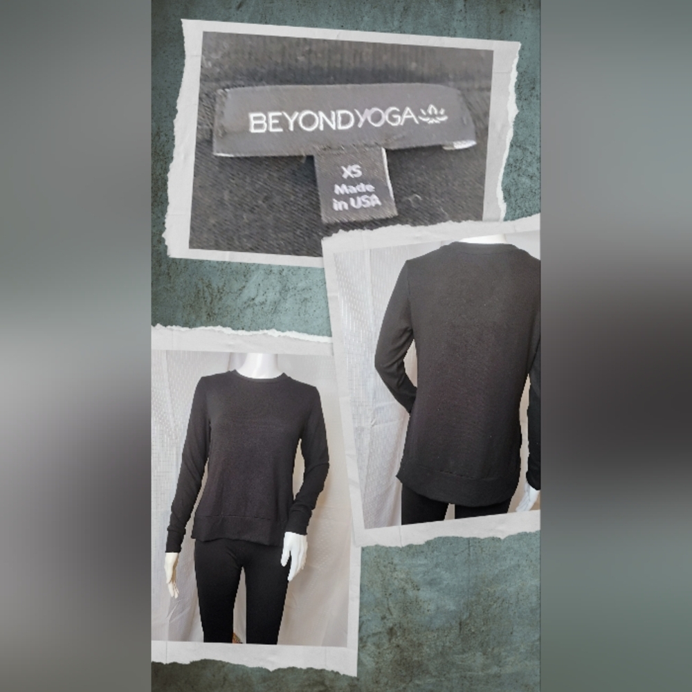 Beyond Yoga Sleek Black Long Sleeve Top